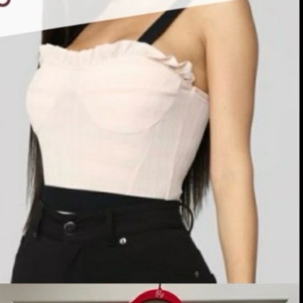 NWOT Pink Fashion Nova Ruffle Top size 2XL